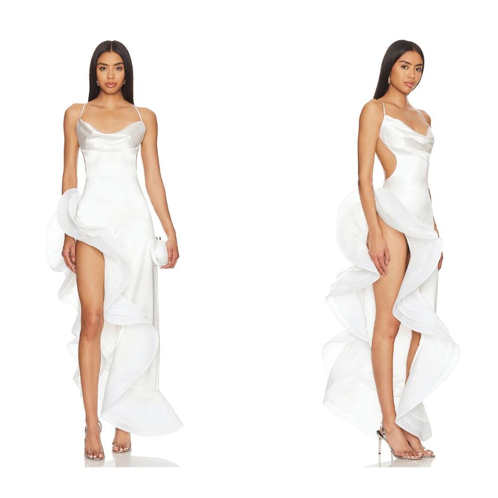 RETROFETE KAILTIN LONG DRESS IN WHITE SMALL $798